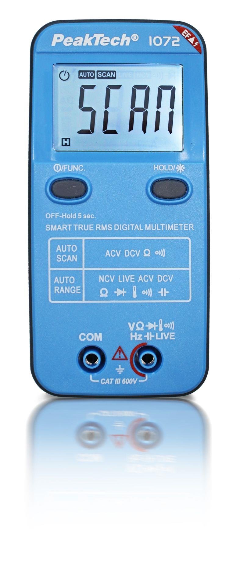 P1072 Dijital Multimetre 600V AC/DC Smart NCV & Live-Test