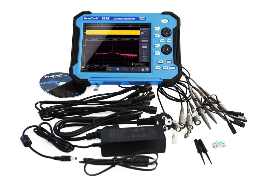 P1212 Tablet Osiloskop 100 MHz / 4 CH, 1 GS/s