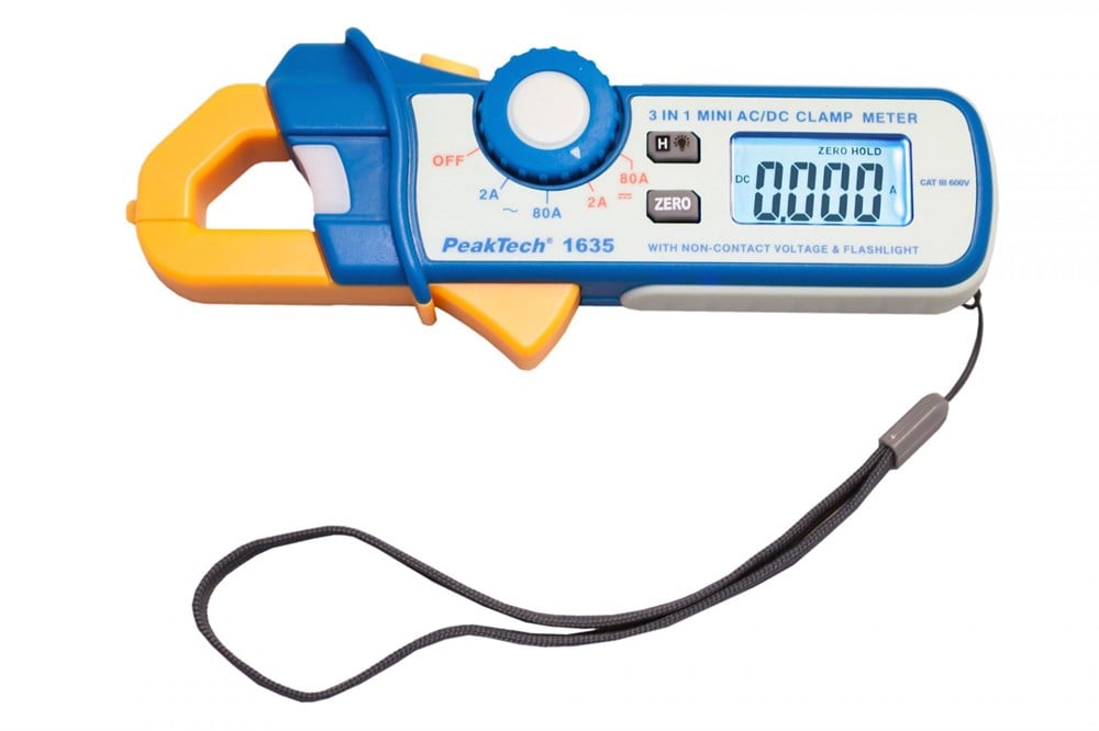 P1635 Güç Ölçer Pensampermetre 2/80 A AC/DC, 1mA 