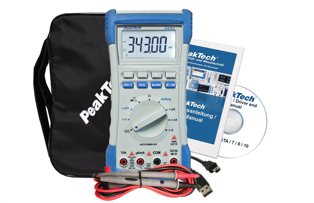 P3430 Dijital Multimetre 20.000 Sayım~1000V DC/700V AC~10A AC/DC/USB
