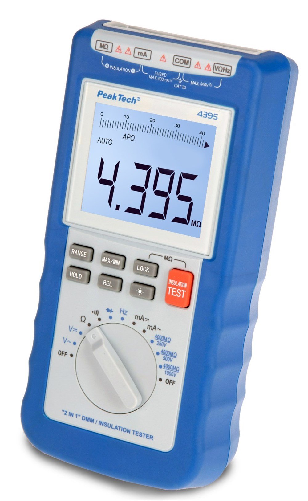 P4395 İzolasyon Megeri 250/500/1000 V; 4.000 MΩ