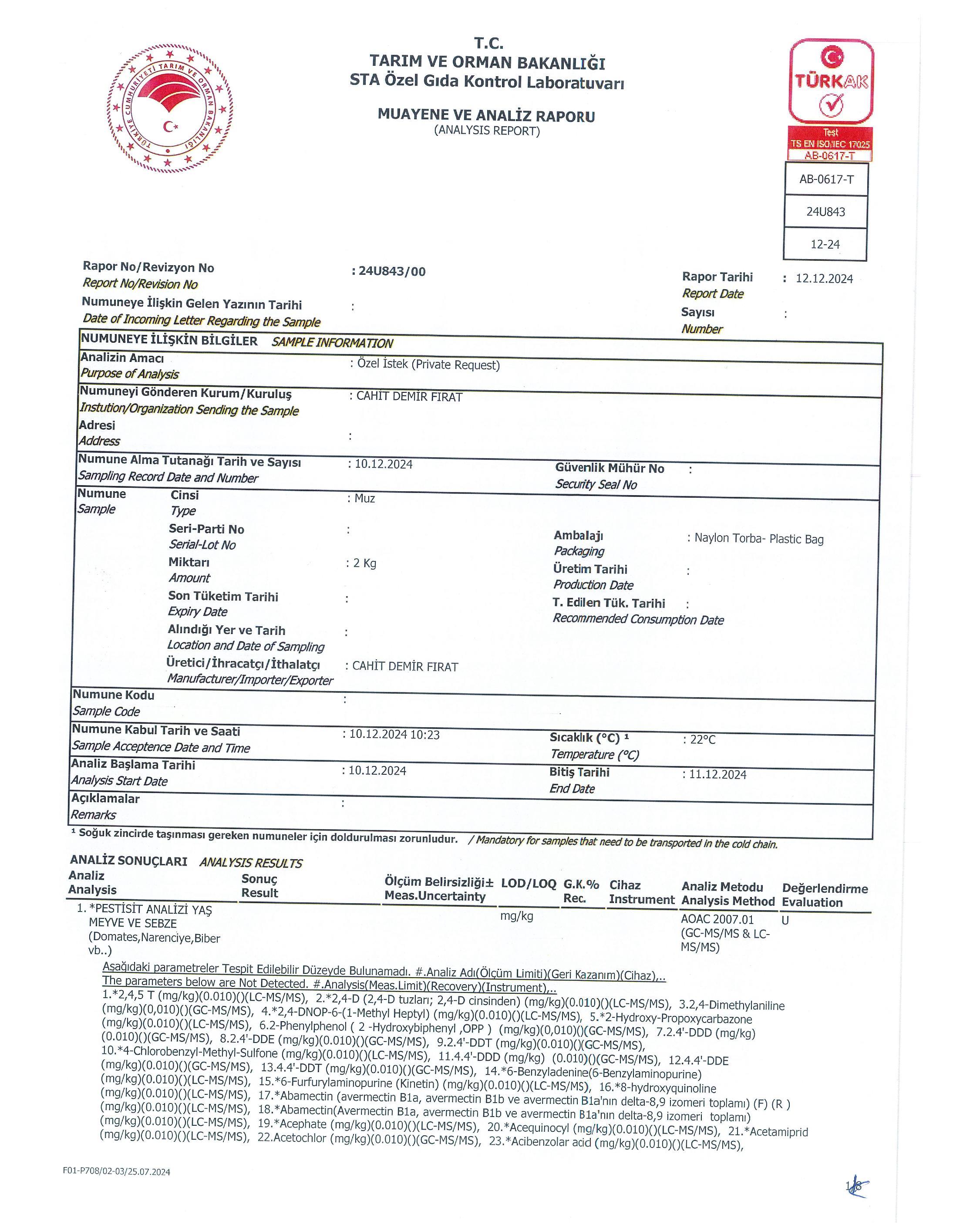 ANAMUR MUZU - 1 KG
