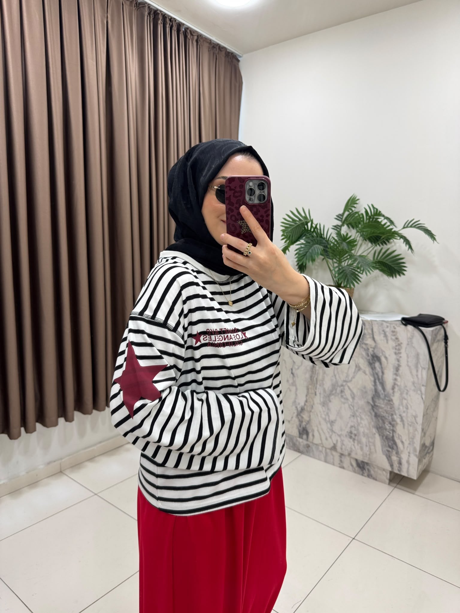 BluzÇİZGİLİ YILDIZLI BASİC