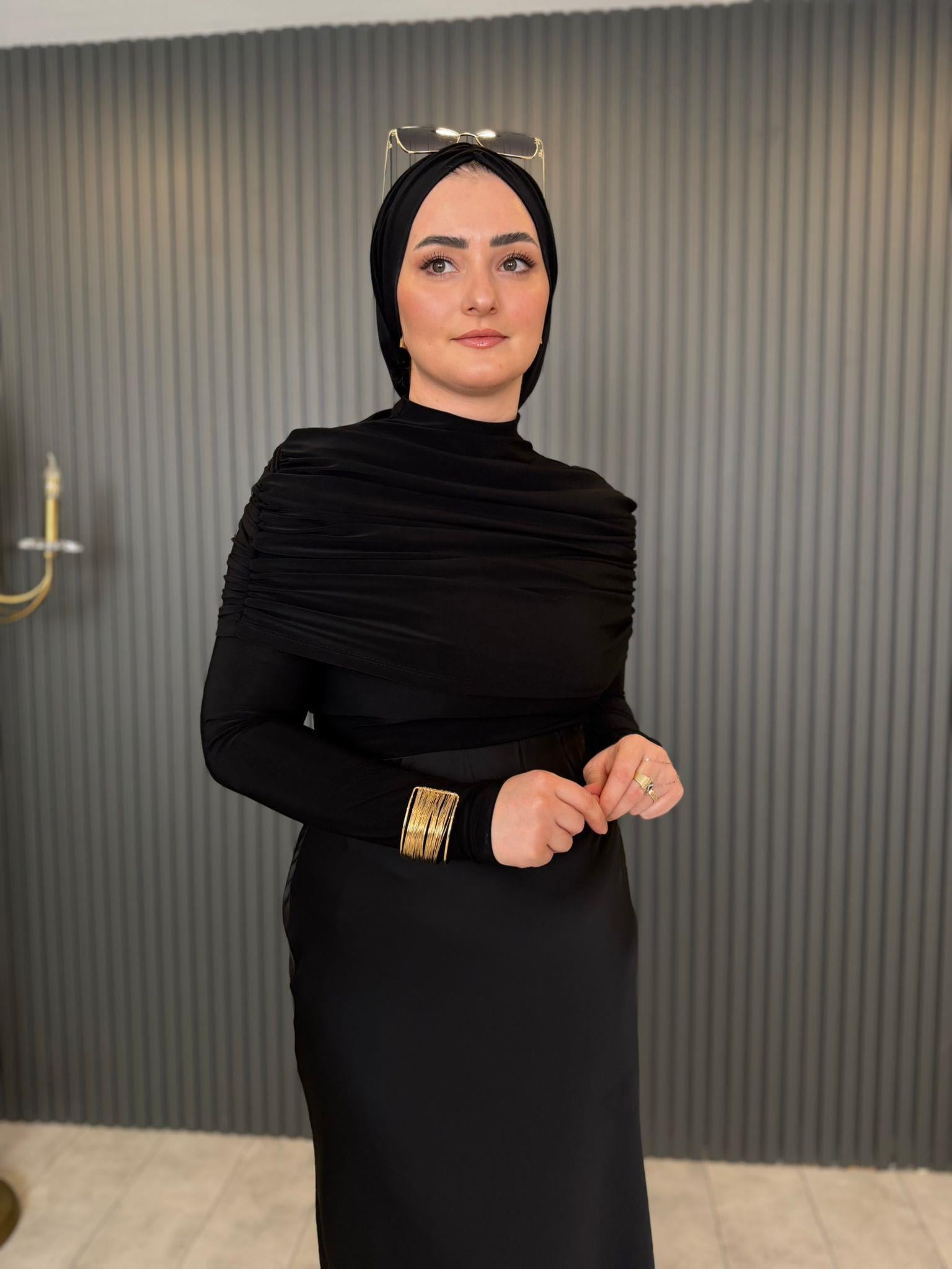 BluzDRAPE KOL DETAYLI SANDY BLUZ