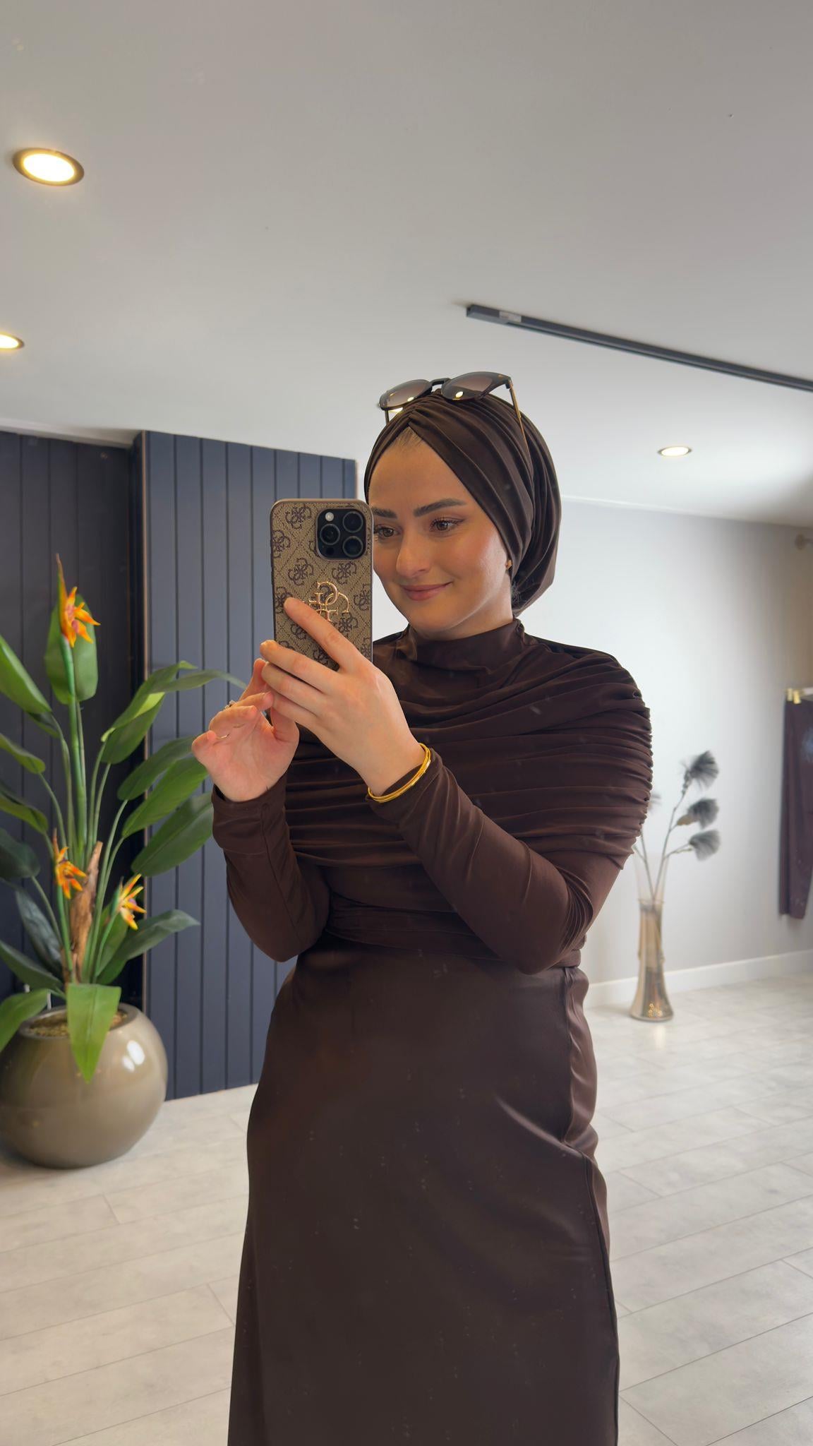 BluzDRAPE KOL DETAYLI SANDY BLUZ