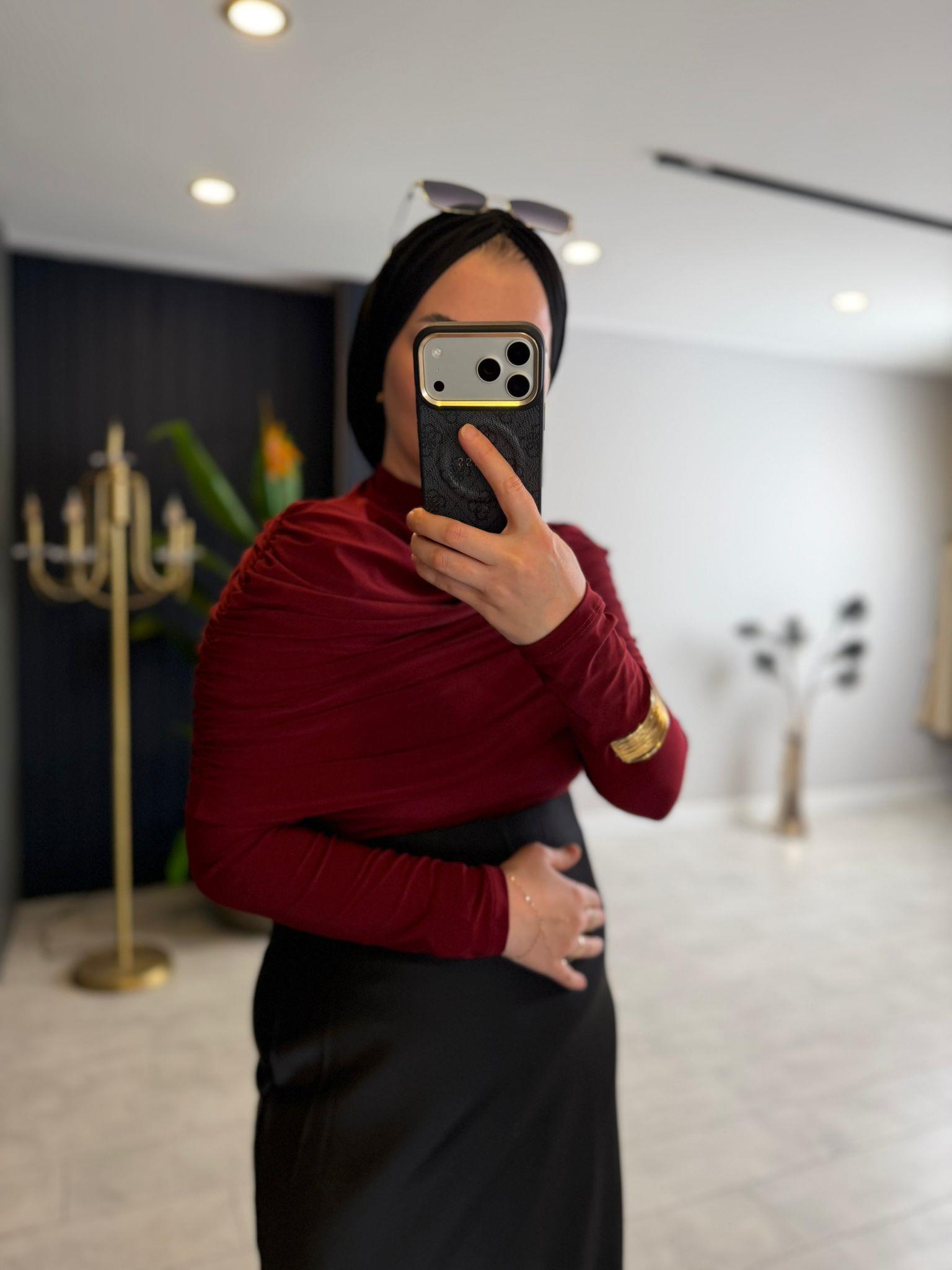 BluzDRAPE KOL DETAYLI SANDY BLUZ