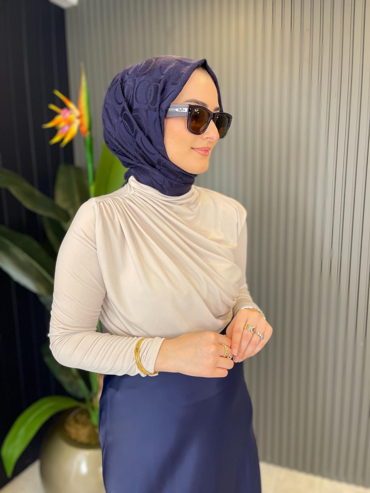 BluzLÜX SANNDY DRAPELİ BLUZ