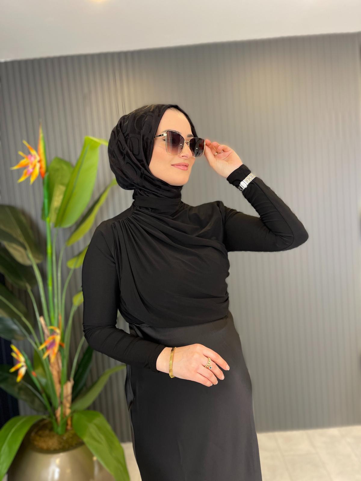 BluzLÜX SANNDY DRAPELİ BLUZ