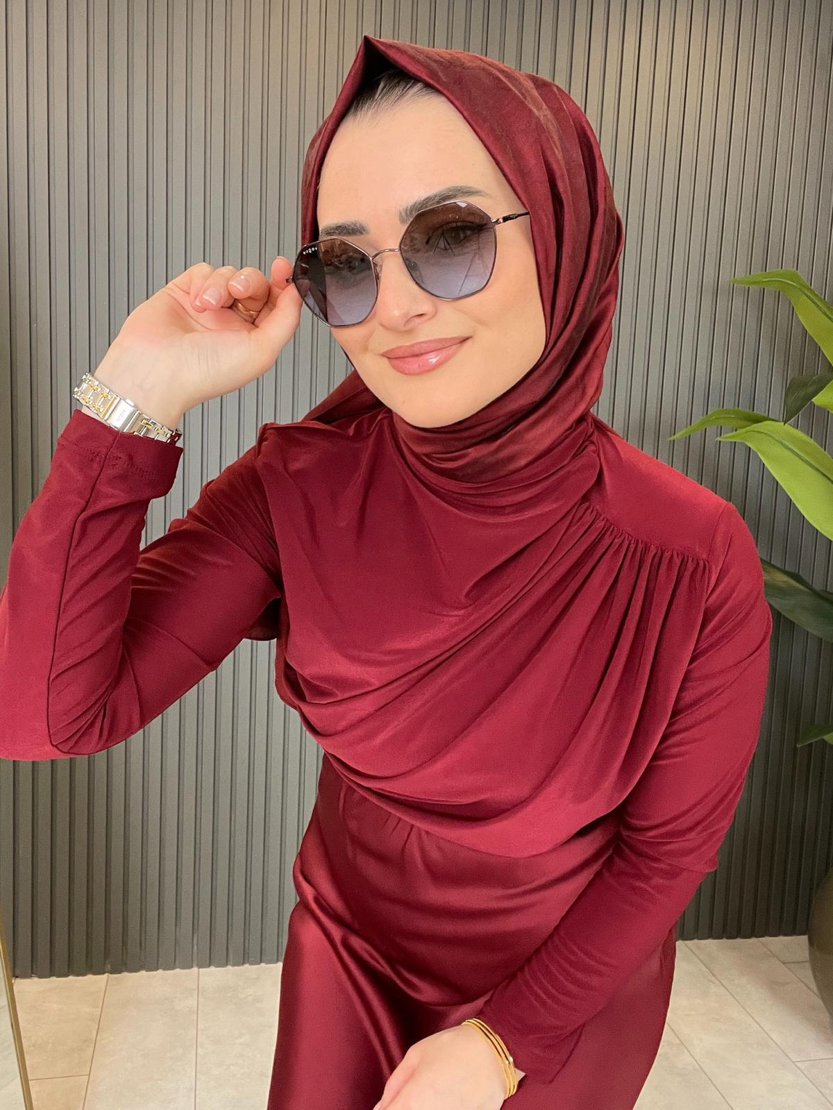 BluzLÜX SANNDY DRAPELİ BLUZ