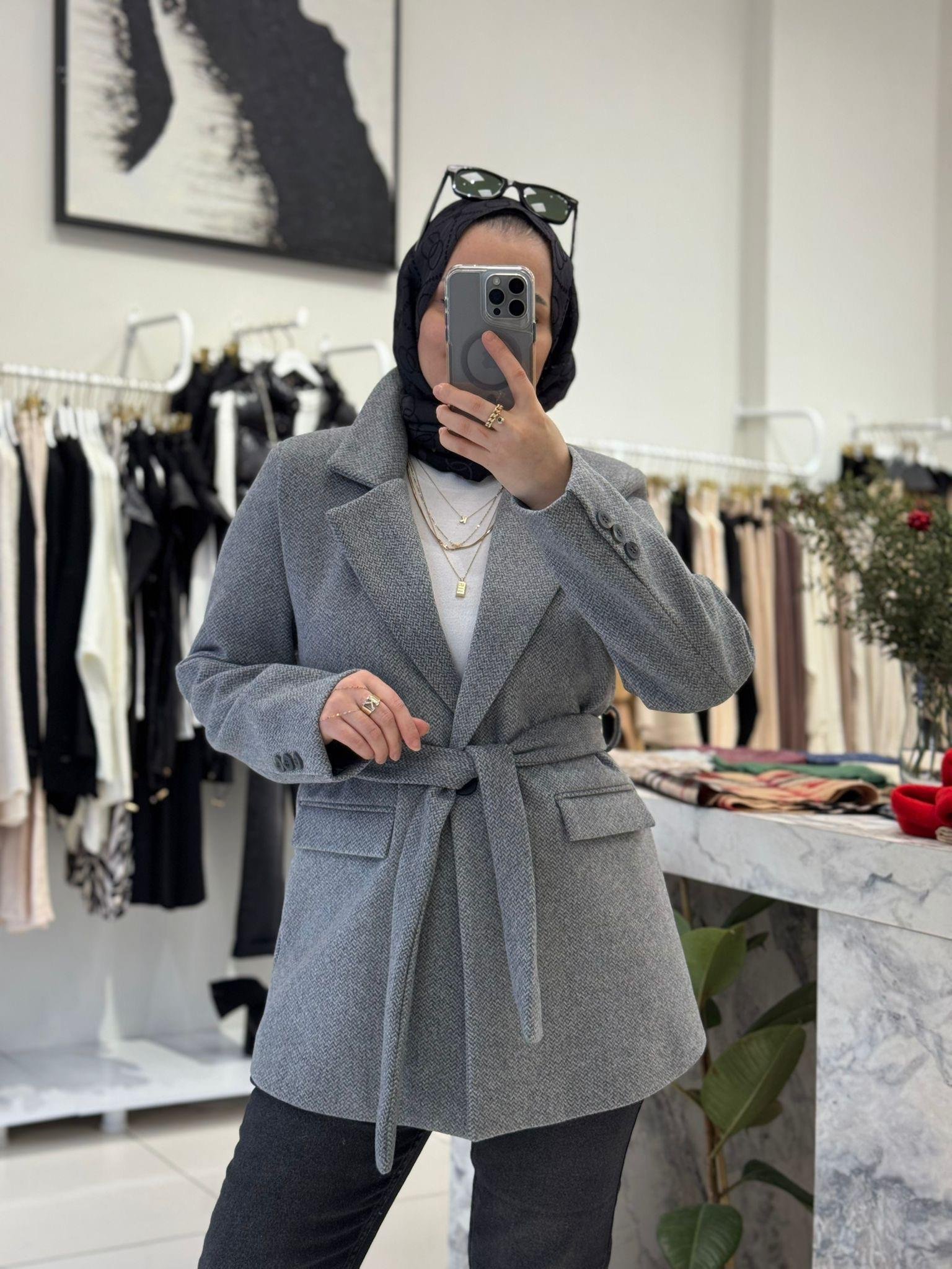 CeketKUŞAKLI KISA KAŞE CEKET 