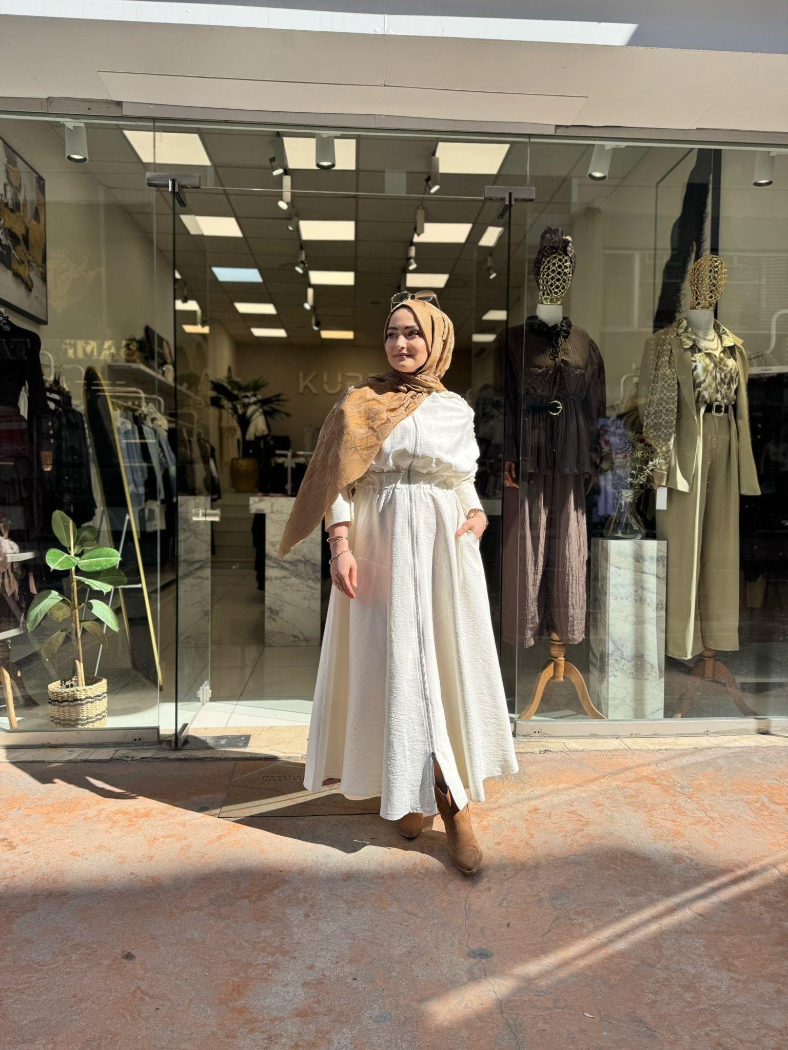 ELBİSECUPRA FERMUARLI  ELBİSE