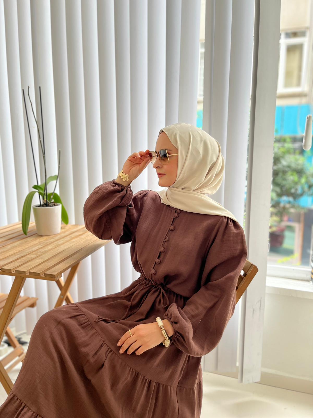 ELBİSEMÜSLİN GÖMLEK ELBİSE 