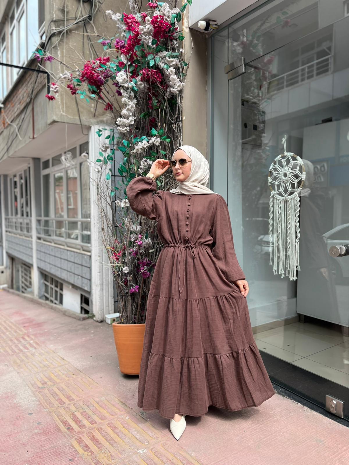 ELBİSEMÜSLİN GÖMLEK ELBİSE 