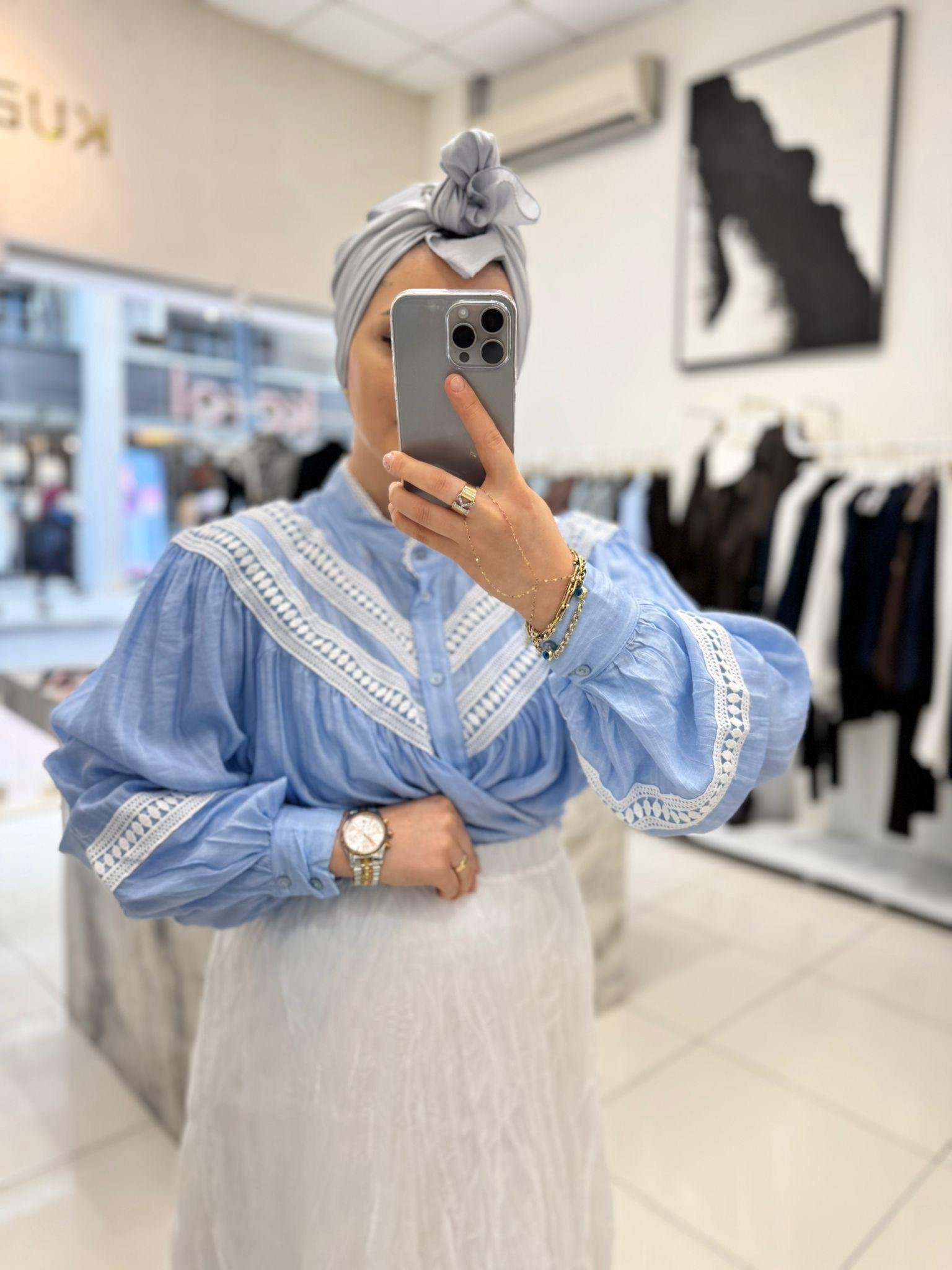 GömlekDANTEL İŞLEME GÖMLEK