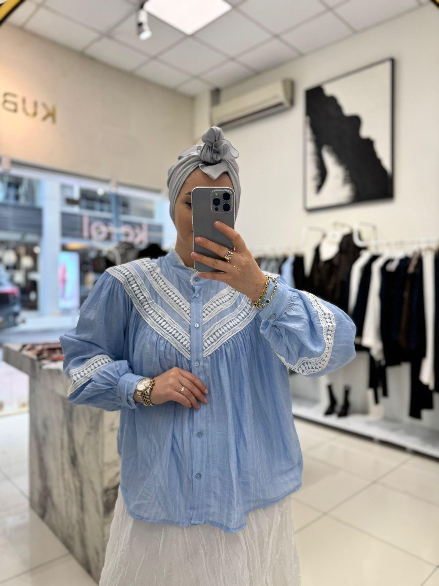 GömlekDANTEL İŞLEME GÖMLEK