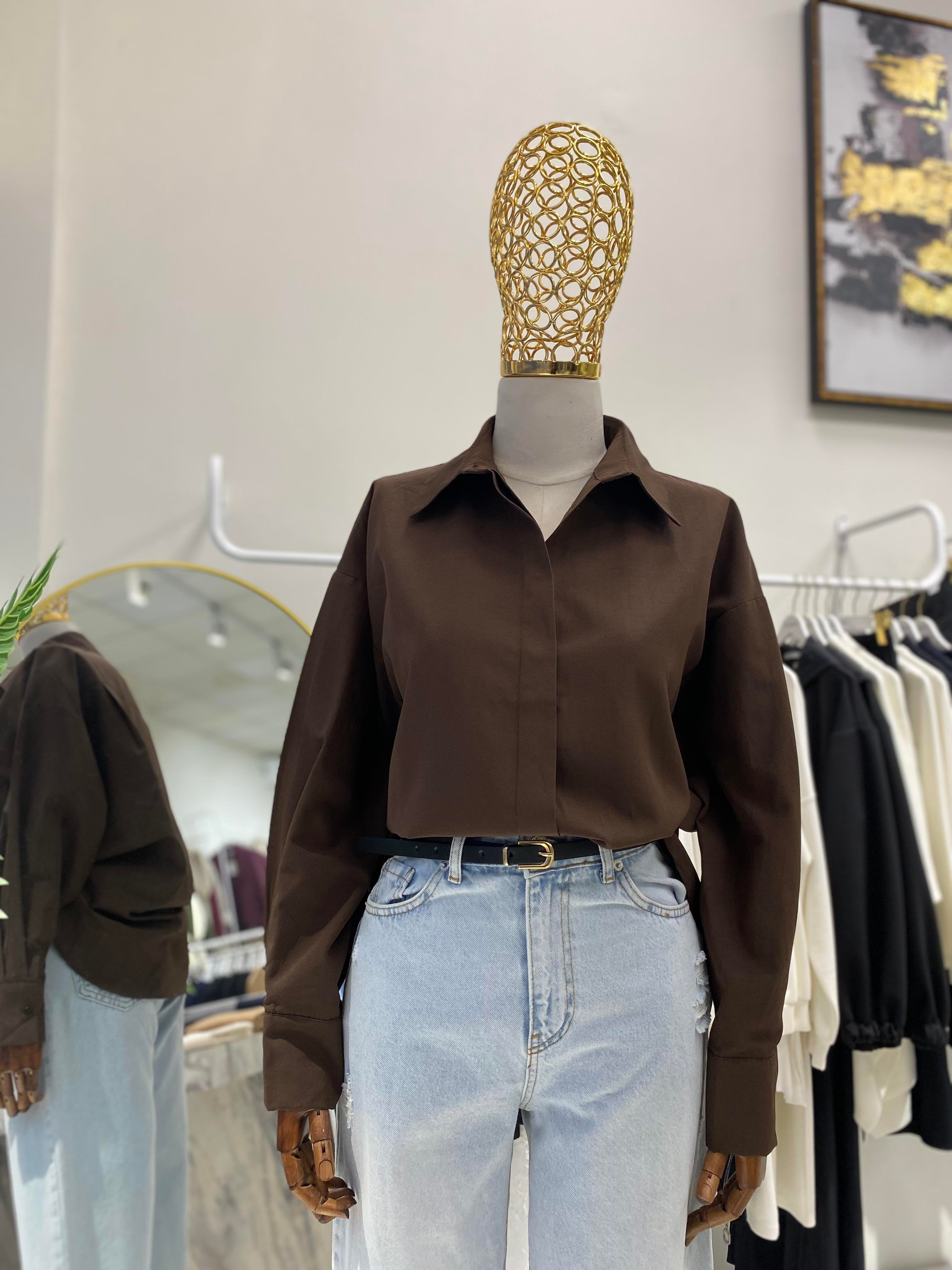 GömlekOVERSİZE GİZLİ PATLI GÖMLEK  