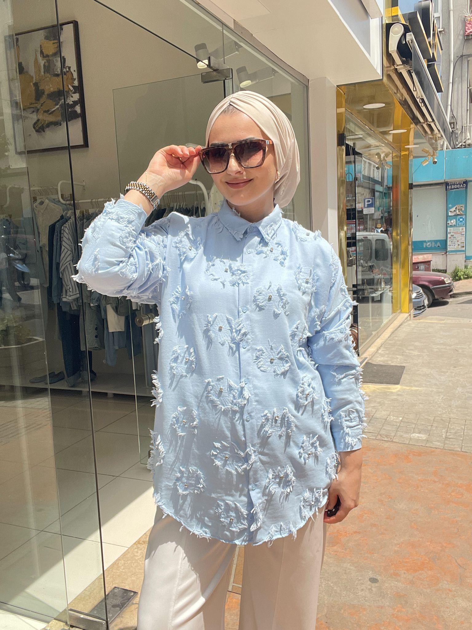 GömlekSAÇAKLI TAŞLI GÖMLEK