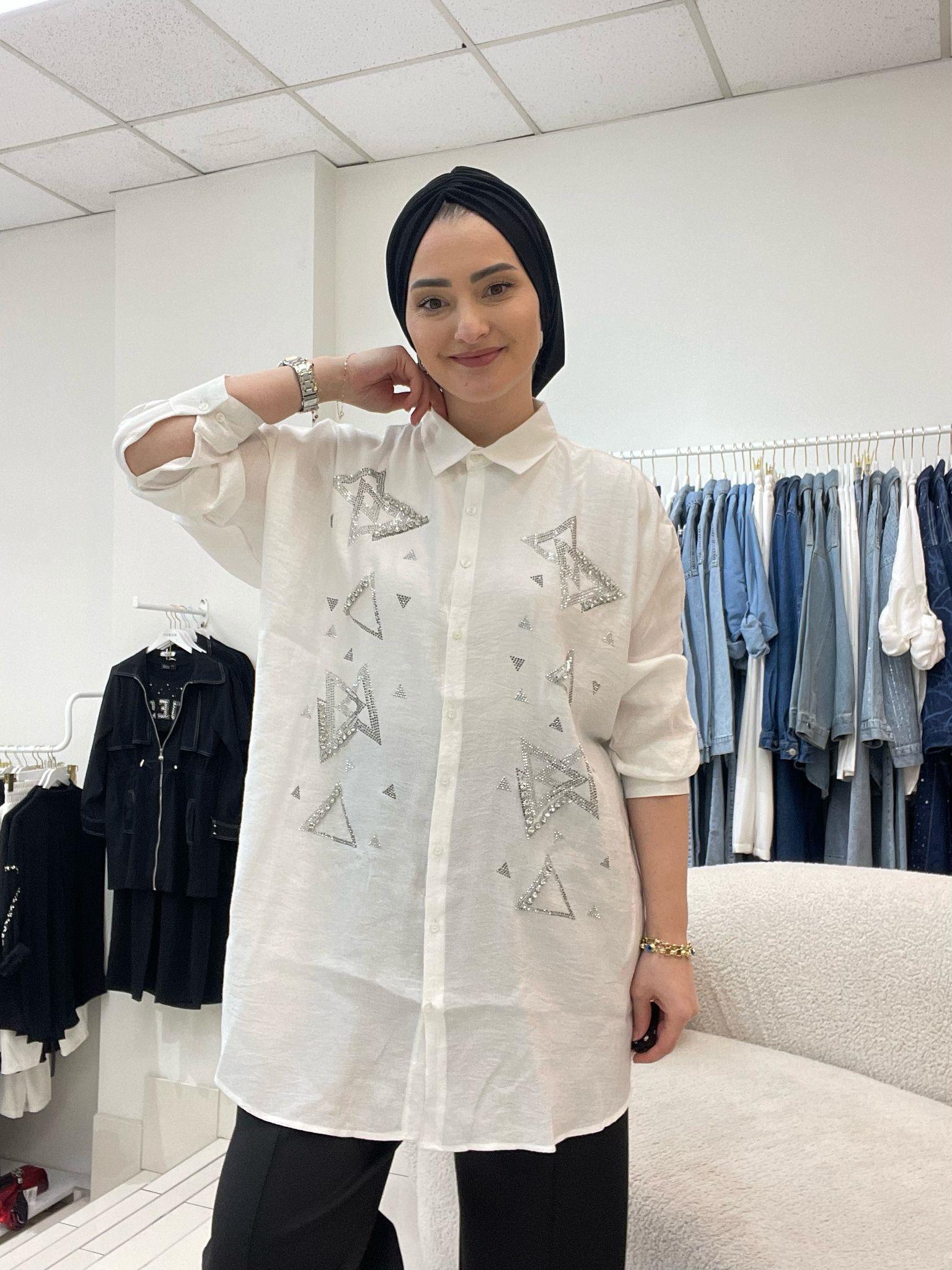 GömlekTAŞLI AEROBİN OVERSİZE GÖMLEK