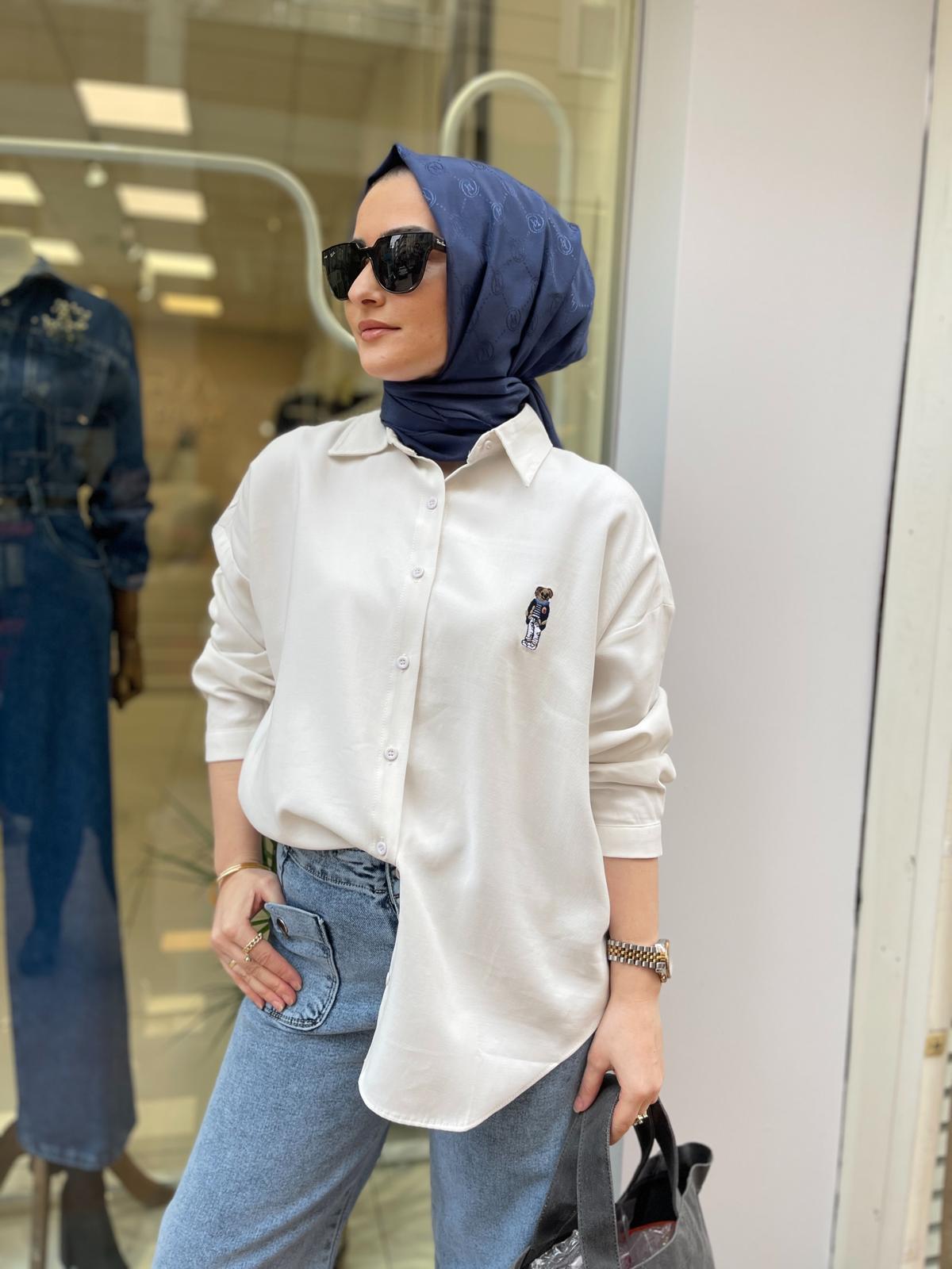 GömlekTEDDY BASKILI %100 VİSKON GÖMLEK