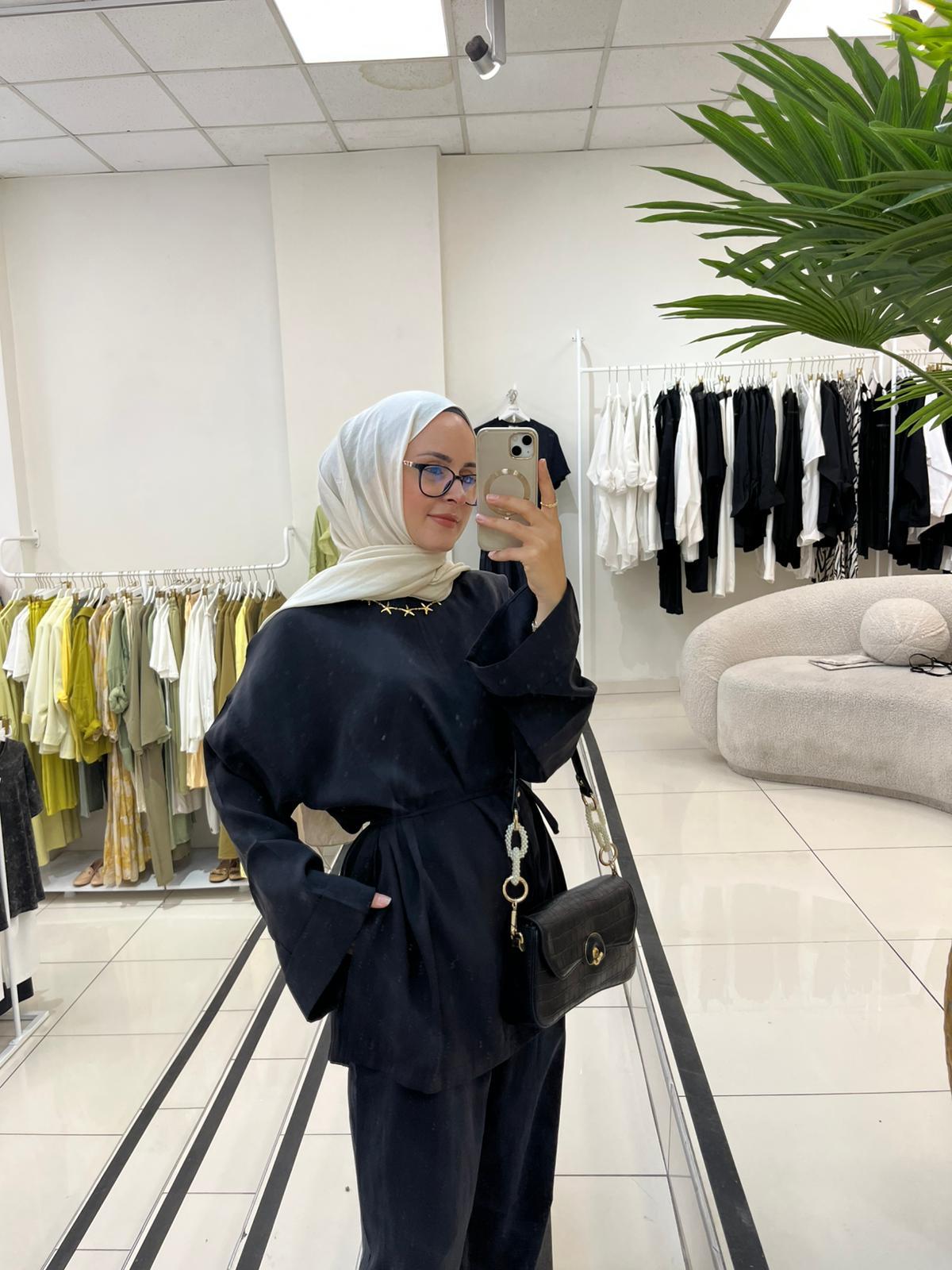 GömlekYAN YIRTMAÇLI BLUZ 