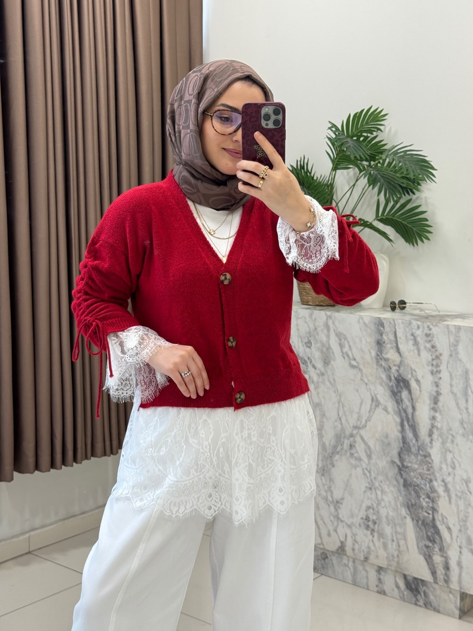 HırkaDANTEL DETAYLI TRİKO HIRKA