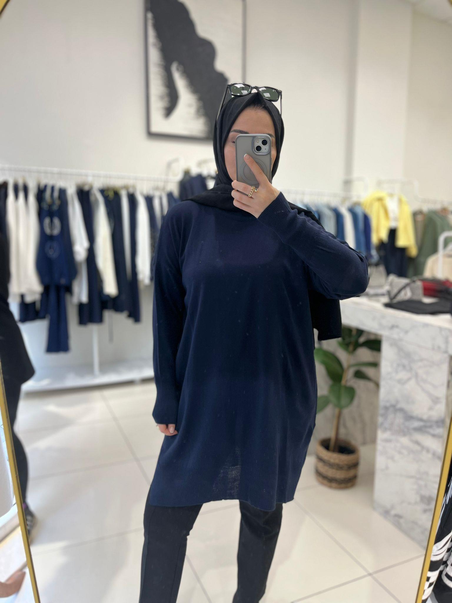 KazakBİSİKLET YAKA MERSERİZE TRİKO TUNİK 