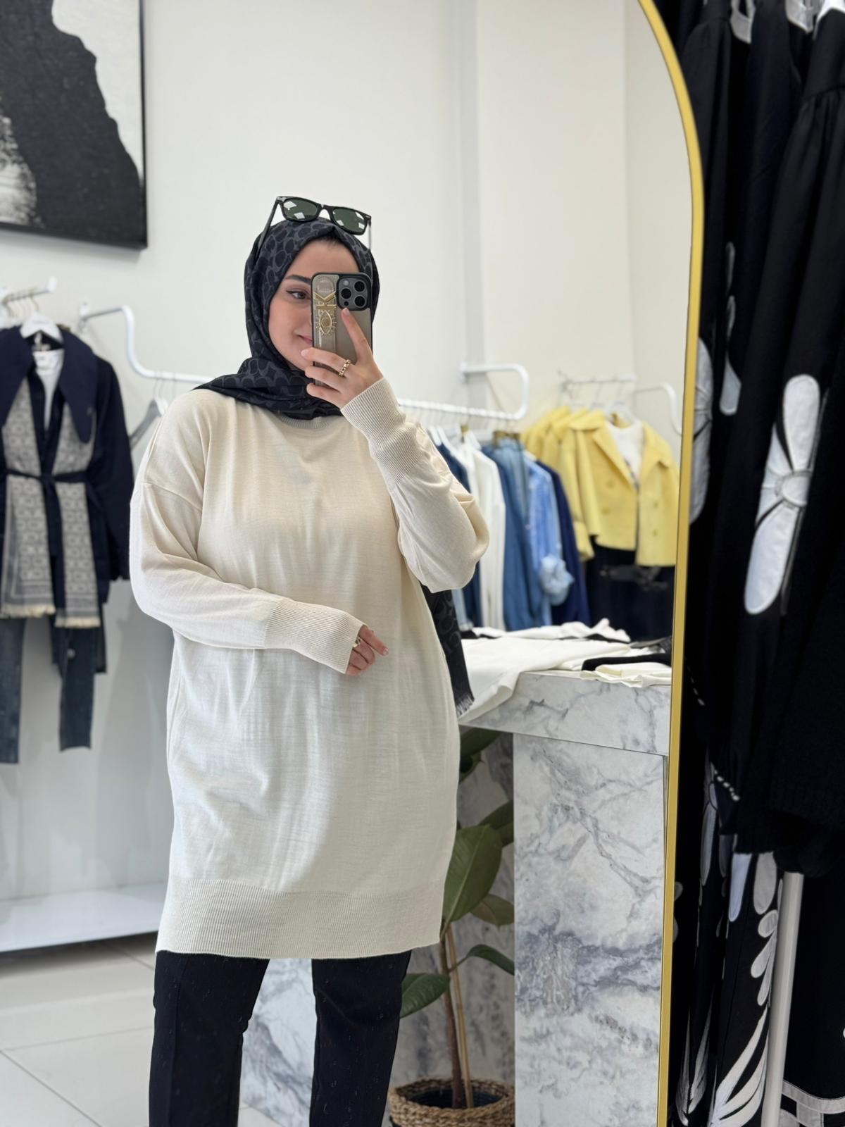 KazakBİSİKLET YAKA MERSERİZE TRİKO TUNİK 