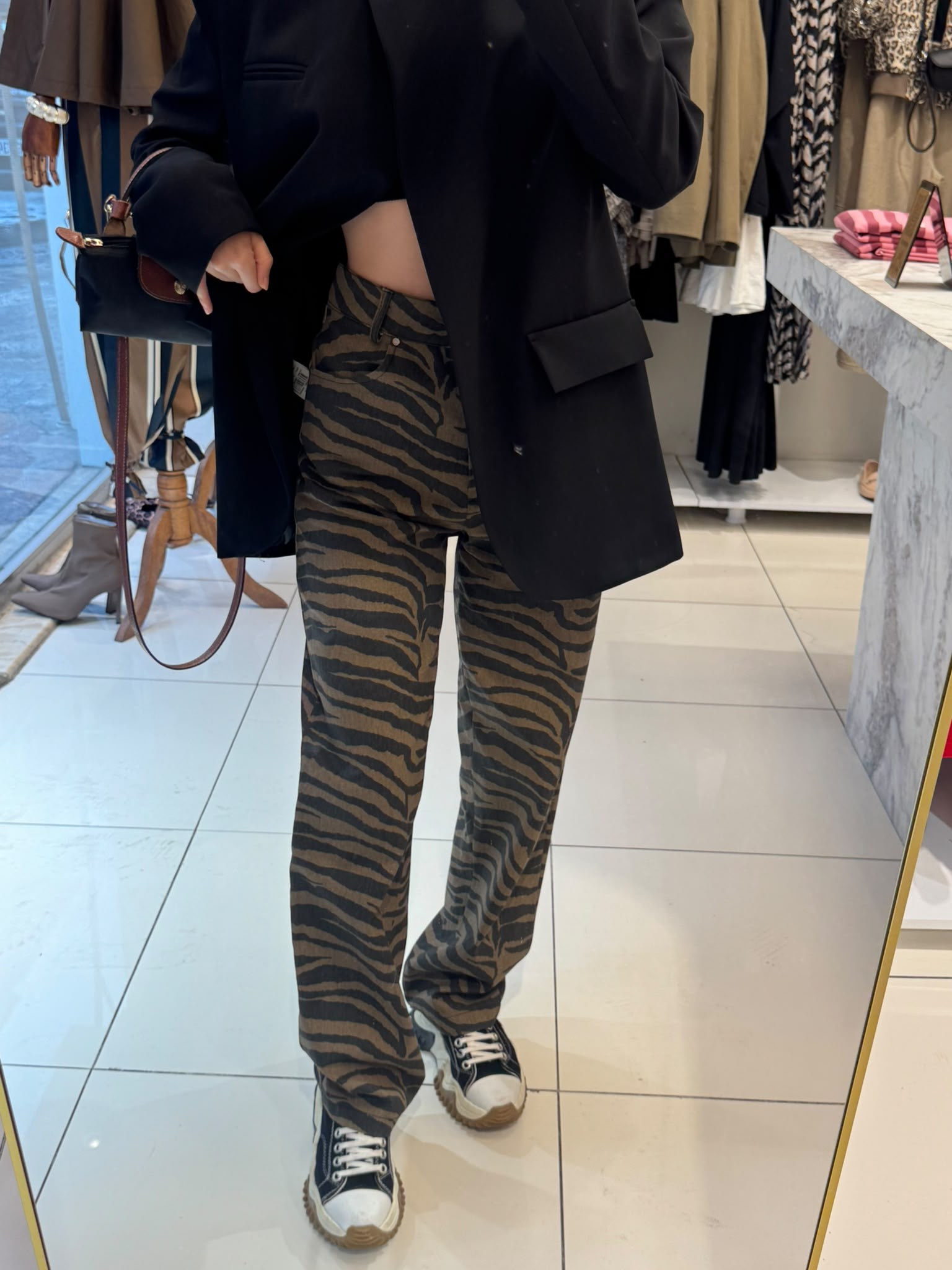 PantolonZEBRA DESEN GABARDİN PANTOLON