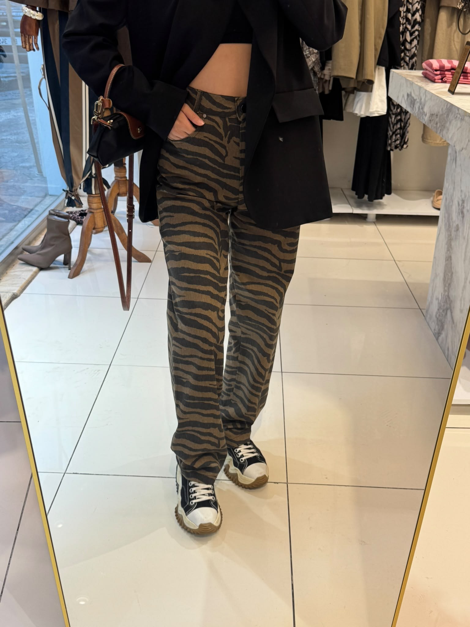 PantolonZEBRA DESEN GABARDİN PANTOLON