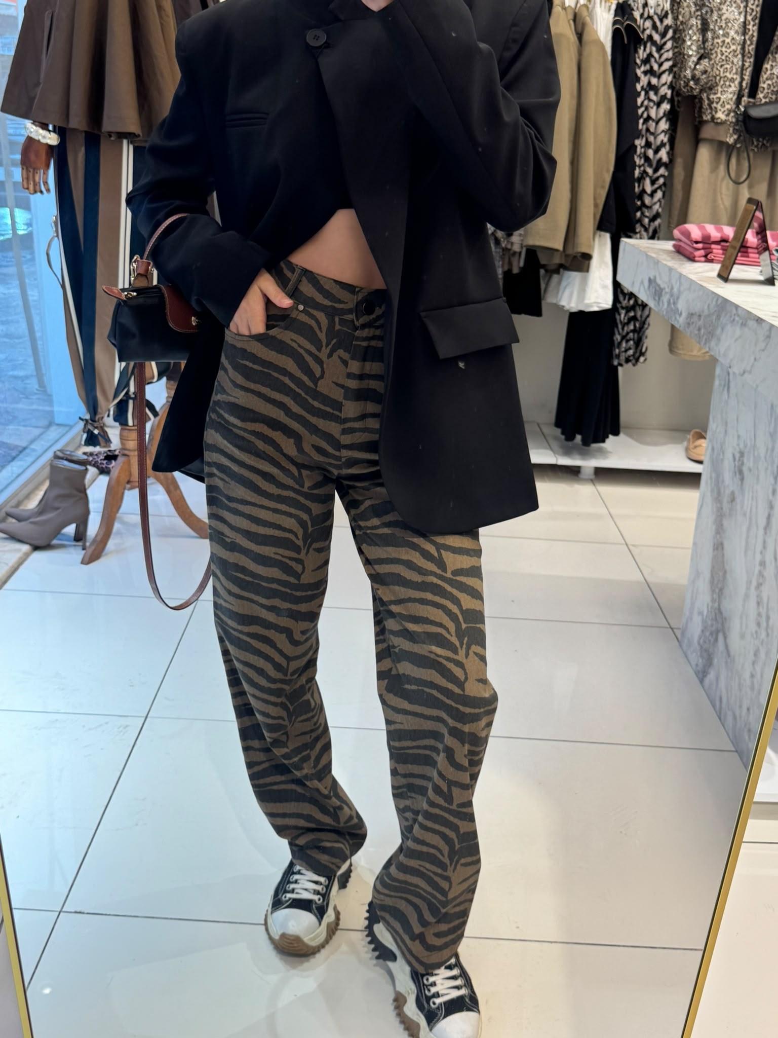 PantolonZEBRA DESEN GABARDİN PANTOLON