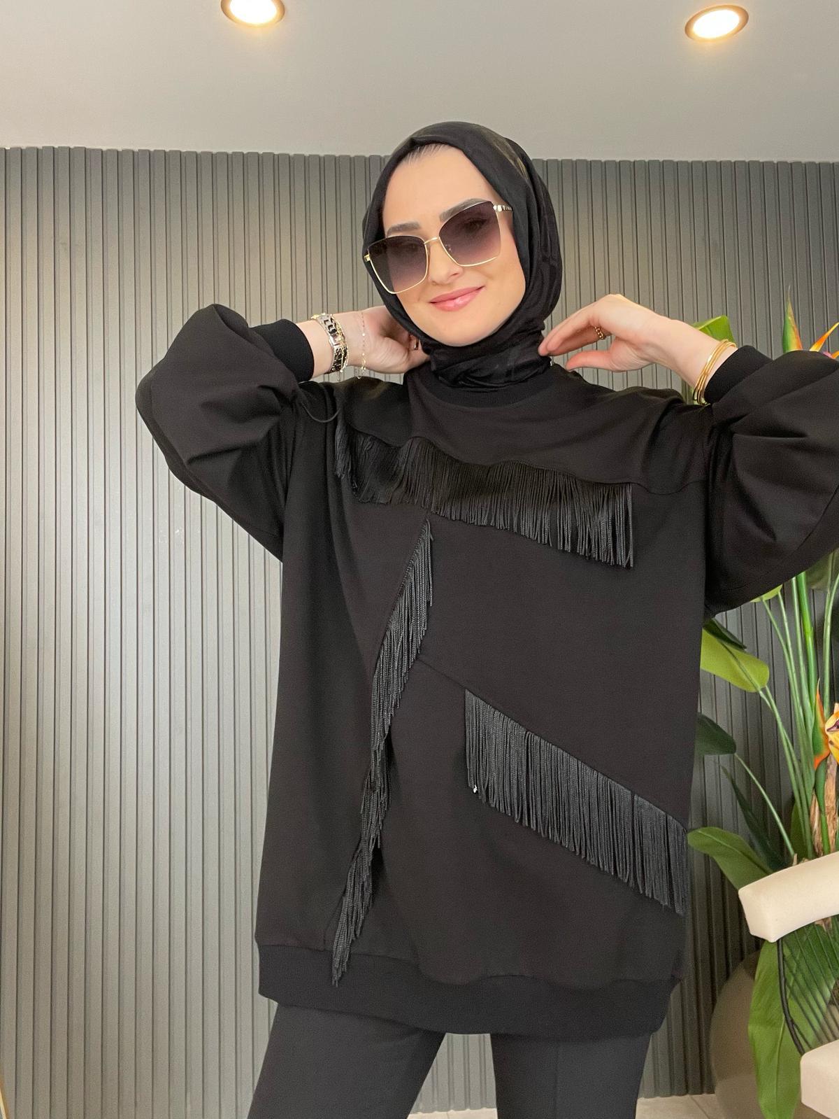 SweatshirtPÜSKÜLLÜ  OVERSİZE SWEATSHİRT