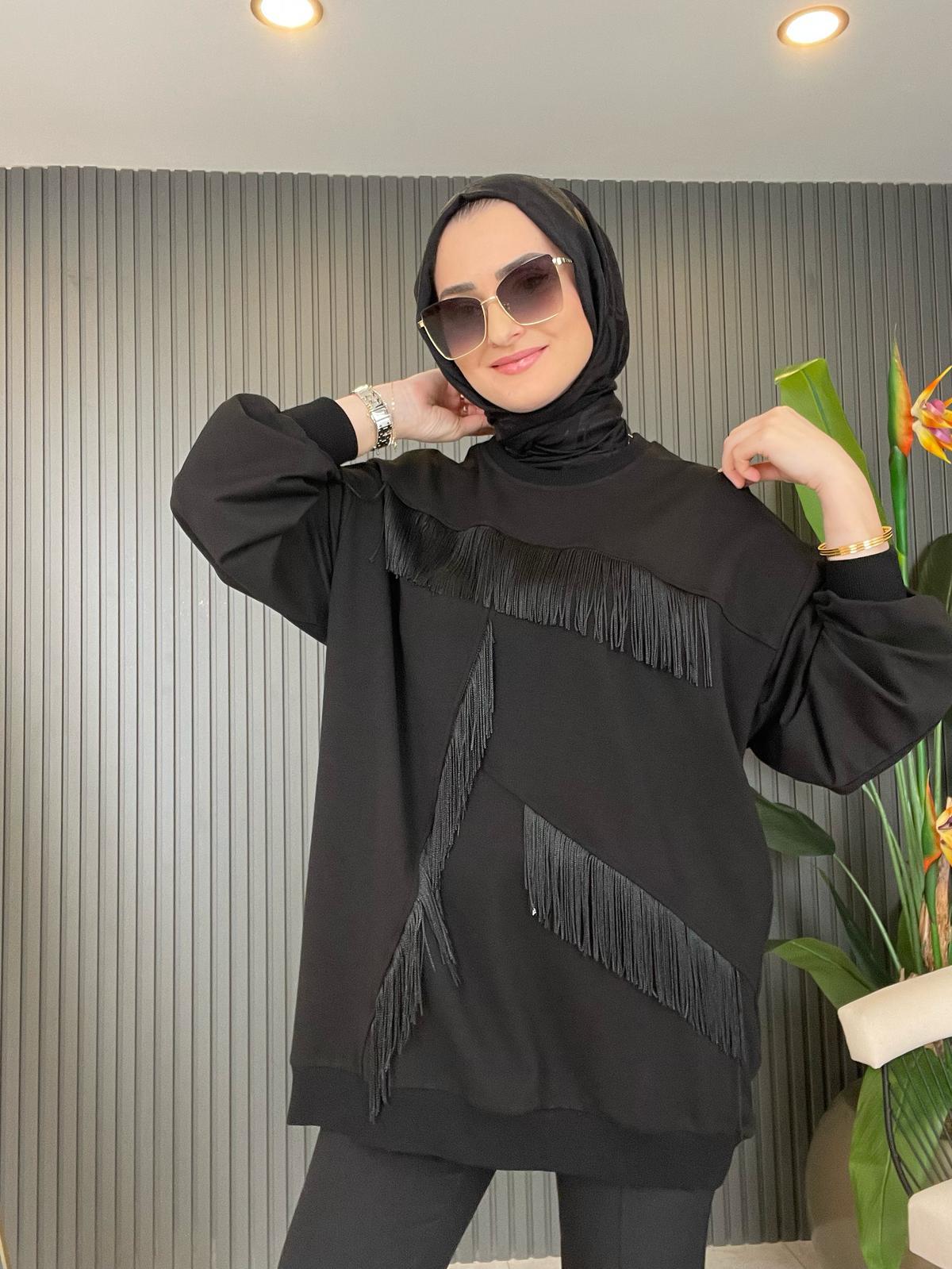 SweatshirtPÜSKÜLLÜ  OVERSİZE SWEATSHİRT