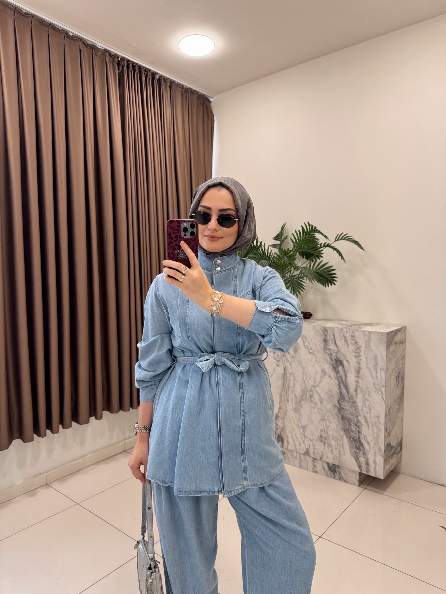 TAKIMDİK YAKA TASARIM DENİM TAKIM