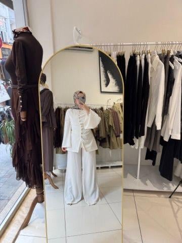 TAKIMDRAPELİ DİK YAKA TAKIM