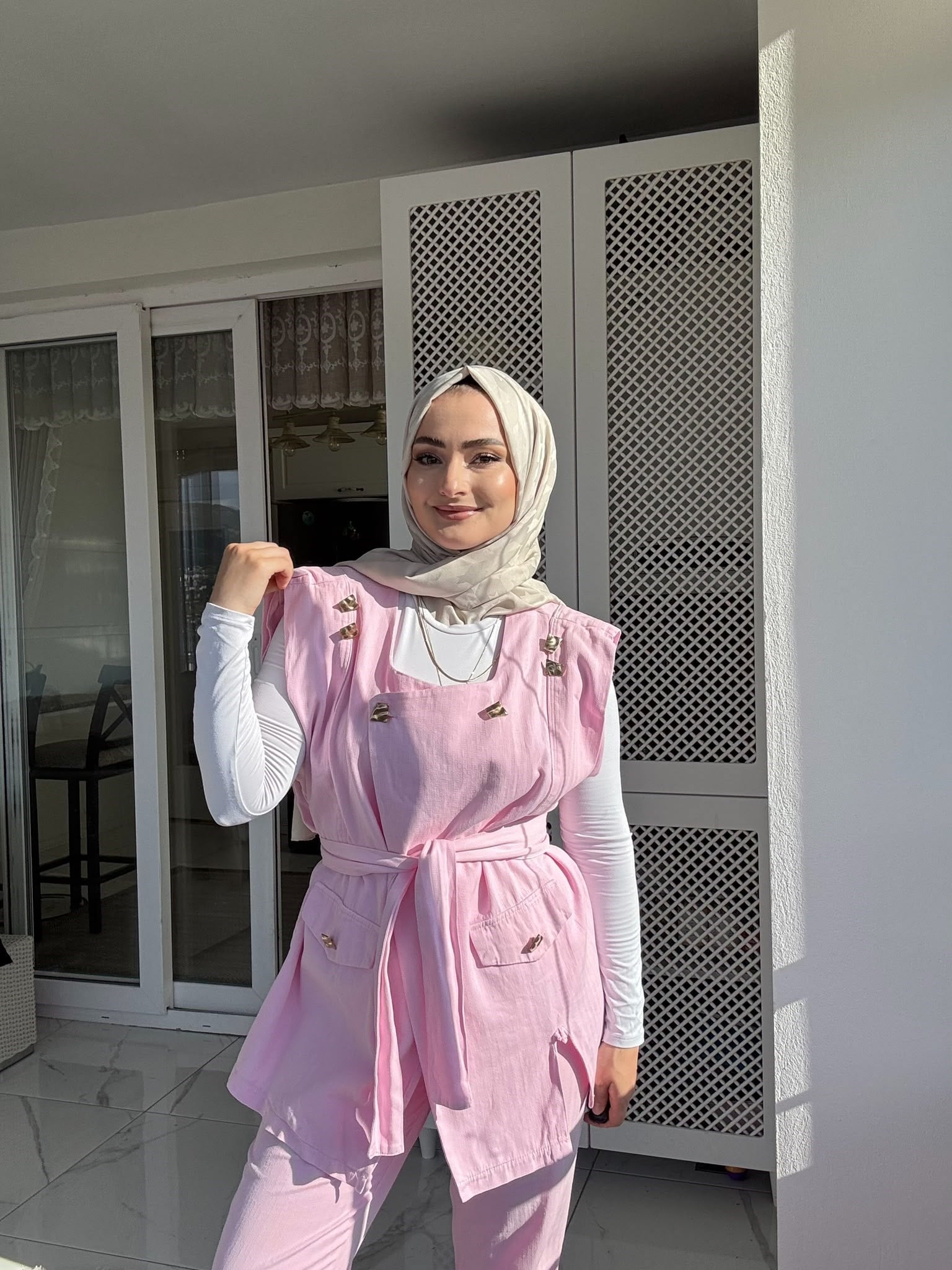 TAKIMGOLD DÜĞME DETAYLI YELEKLİ TAKIM