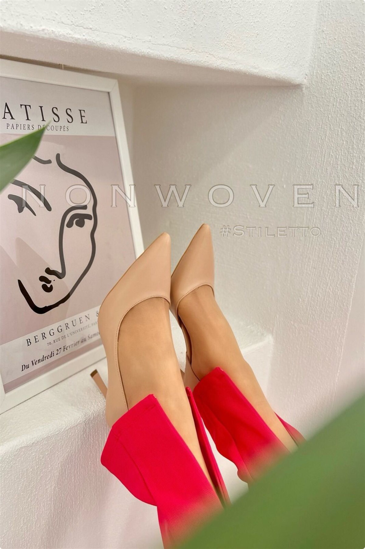 TOPUKLU AYAKKABI NONWOVENStiletto