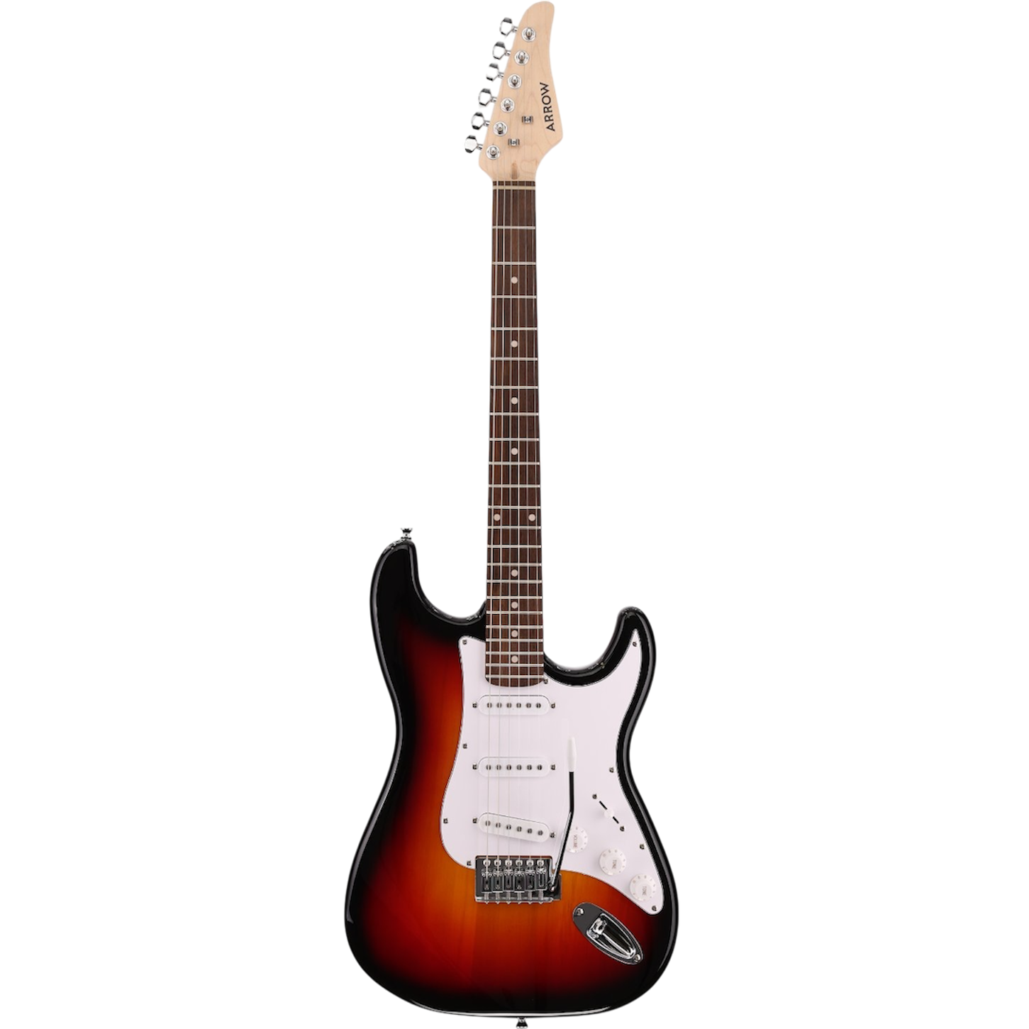 Arrow Tonecaster ST 111 Elektro Gitar Tobacco Burst Rosewood/White