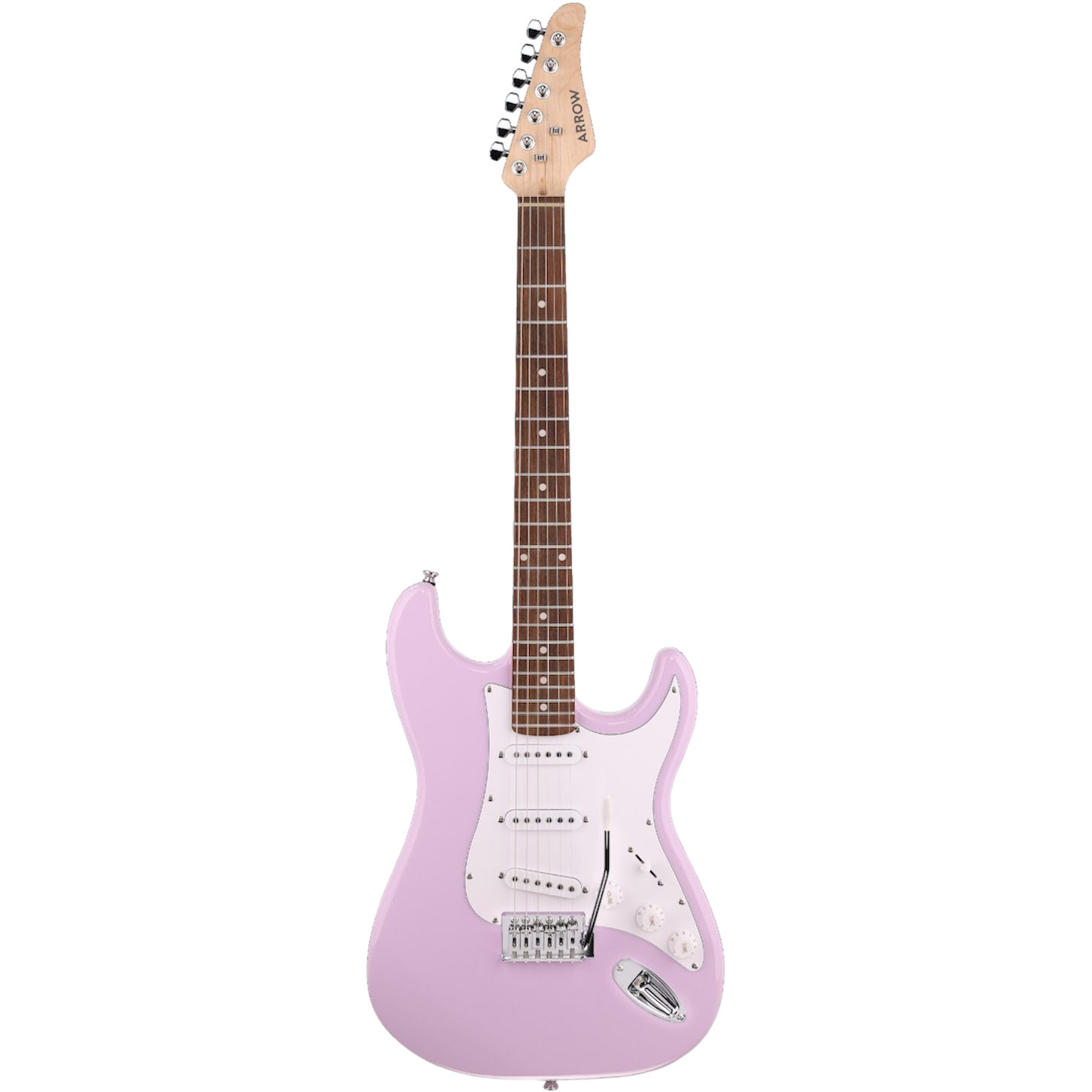 Arrow Tonecaster ST 111 Elektro Gitar Bubblegum Rosewood/White
