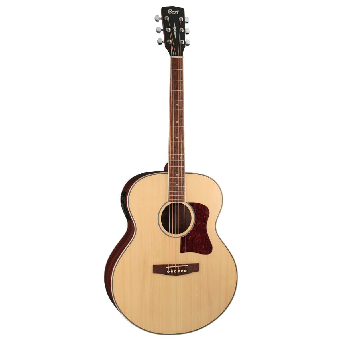 Cort CJ-MEDXNATW Elektro Akustik Gitar Çantalı Jumbo Cutaway
