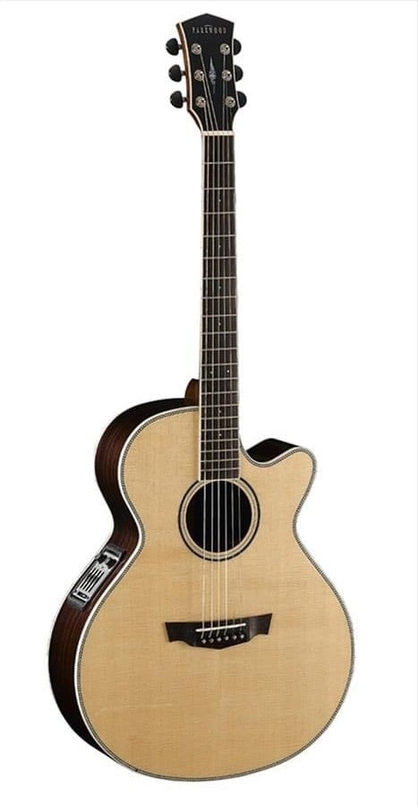 Cort PW-570NAT Elektro Akustik Cutaway Gitar Çantalı Parkwood Serisi Fishman EQ