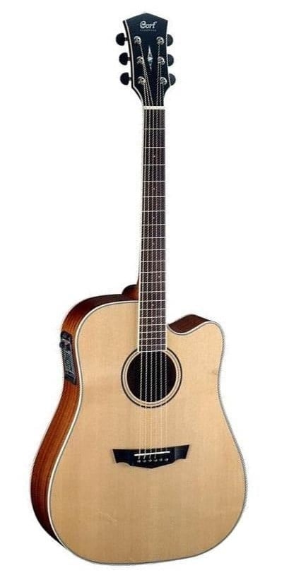 Cort PW360M-NS Elektro Akustik Cutaway Gitar Çantalı Parkwood Serisi Fishman EQ