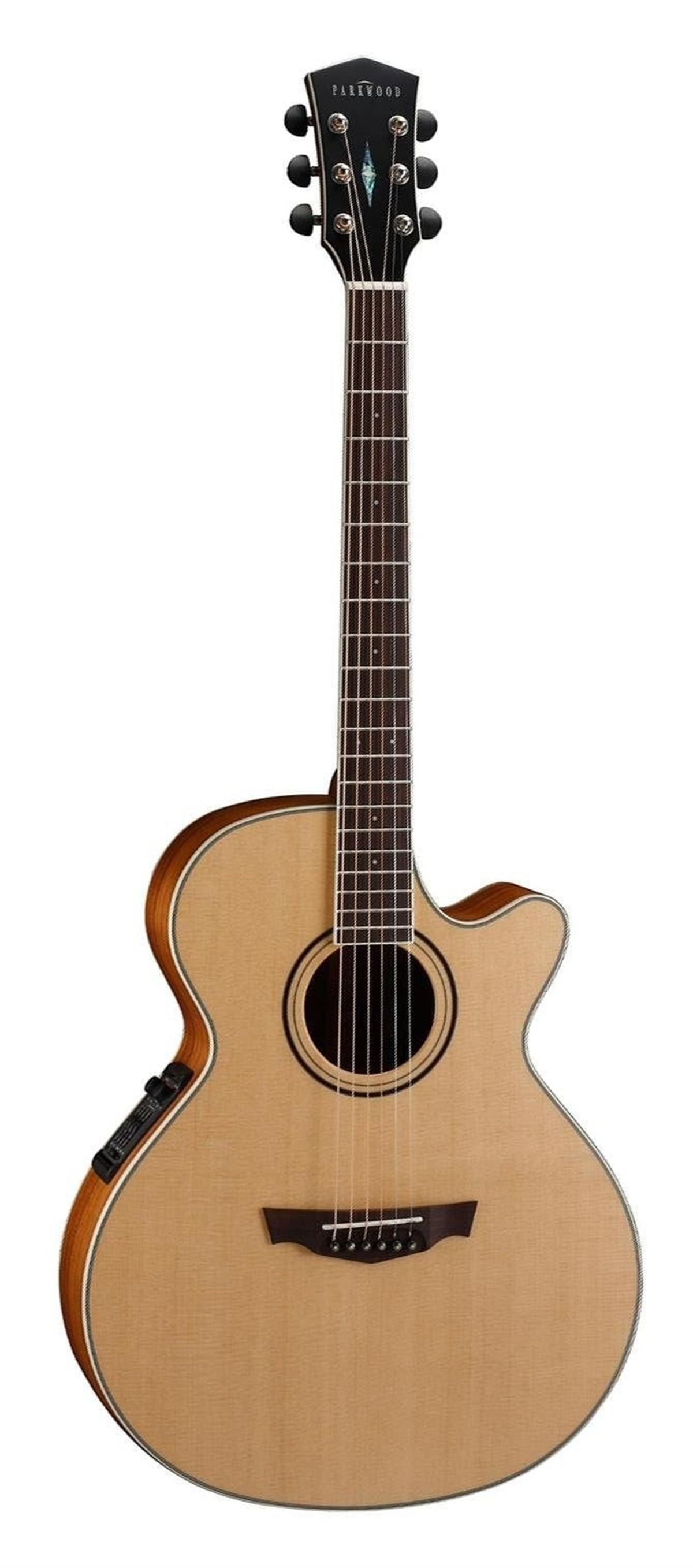 Cort PW470-NS Elektro Akustik Cutaway Gitar Çantalı Parkwood Serisi Fishman EQ