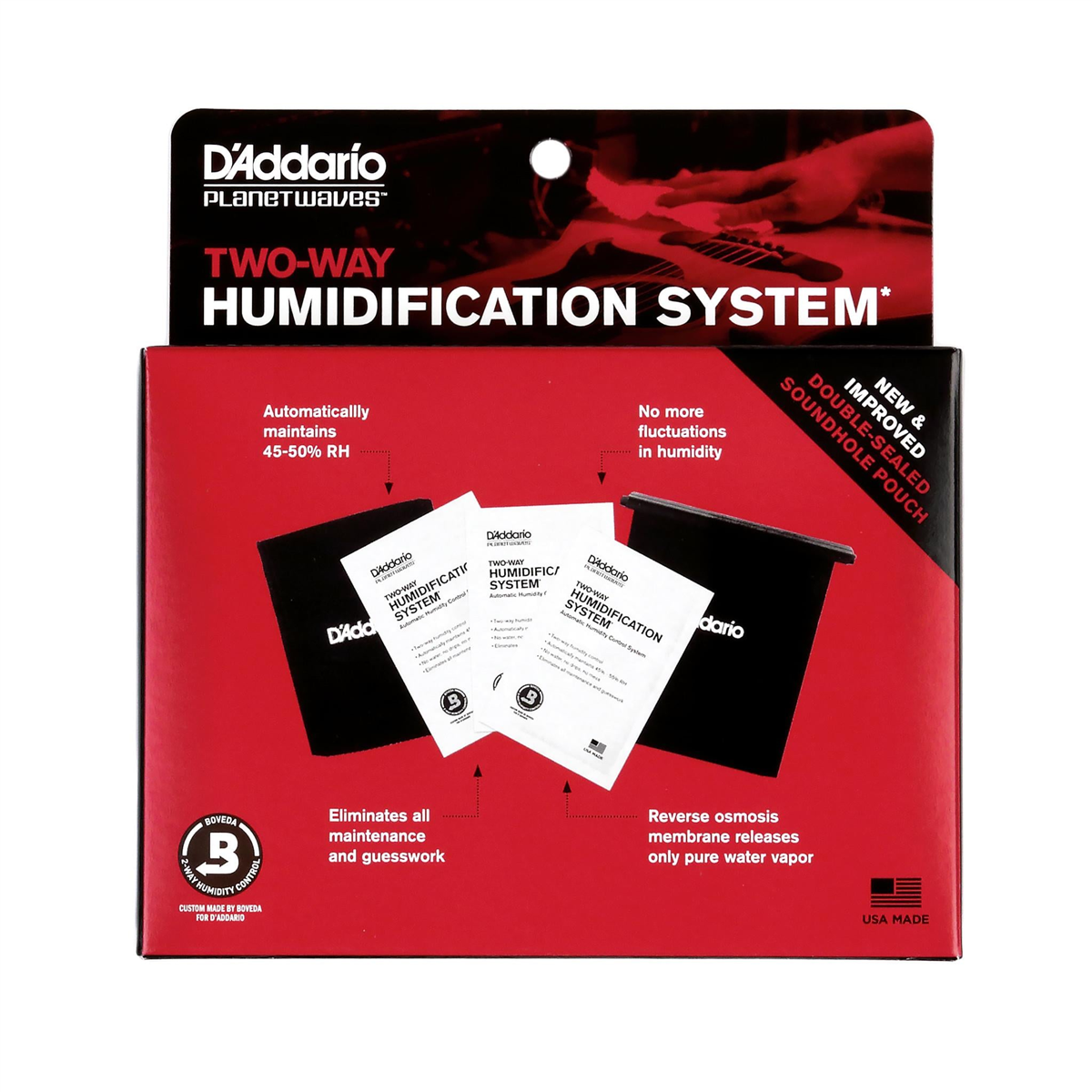 D'Addario Humidipak Maintain Kit PW-HPK-01 (3'lü Çift Yönlü Nem Sistemi)
