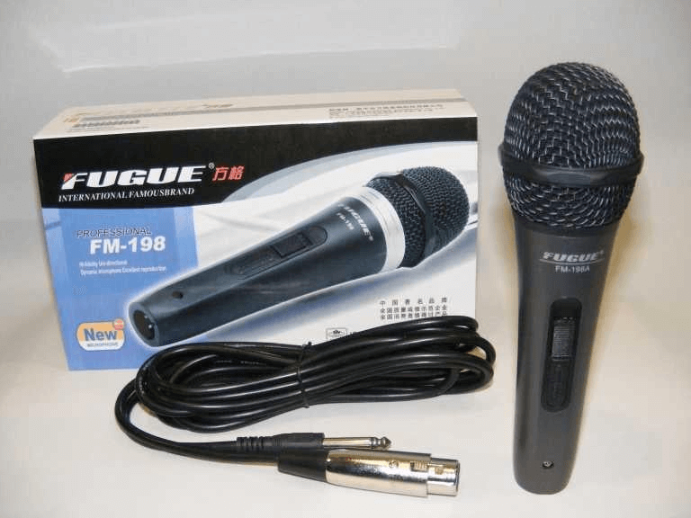 Fugue FM-198A Siyah Başlıklı Dinamik Tek Yönlü Kablolu Mikrofon