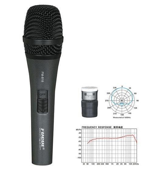 Fugue FM-818 Kablolu Dinamik Tek Yönlü 600 OHM Mikrofon