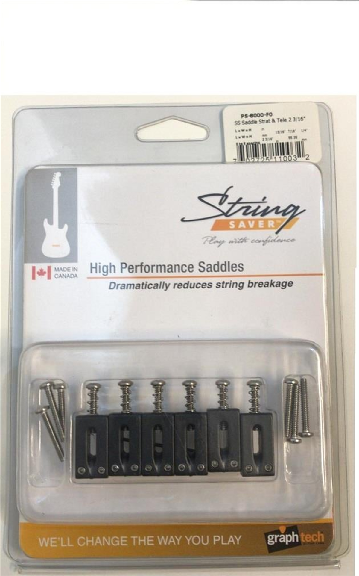 Graphtech PS-8000-F0 String Saver Eşik Seti (Strat/Tele, 2-3/16