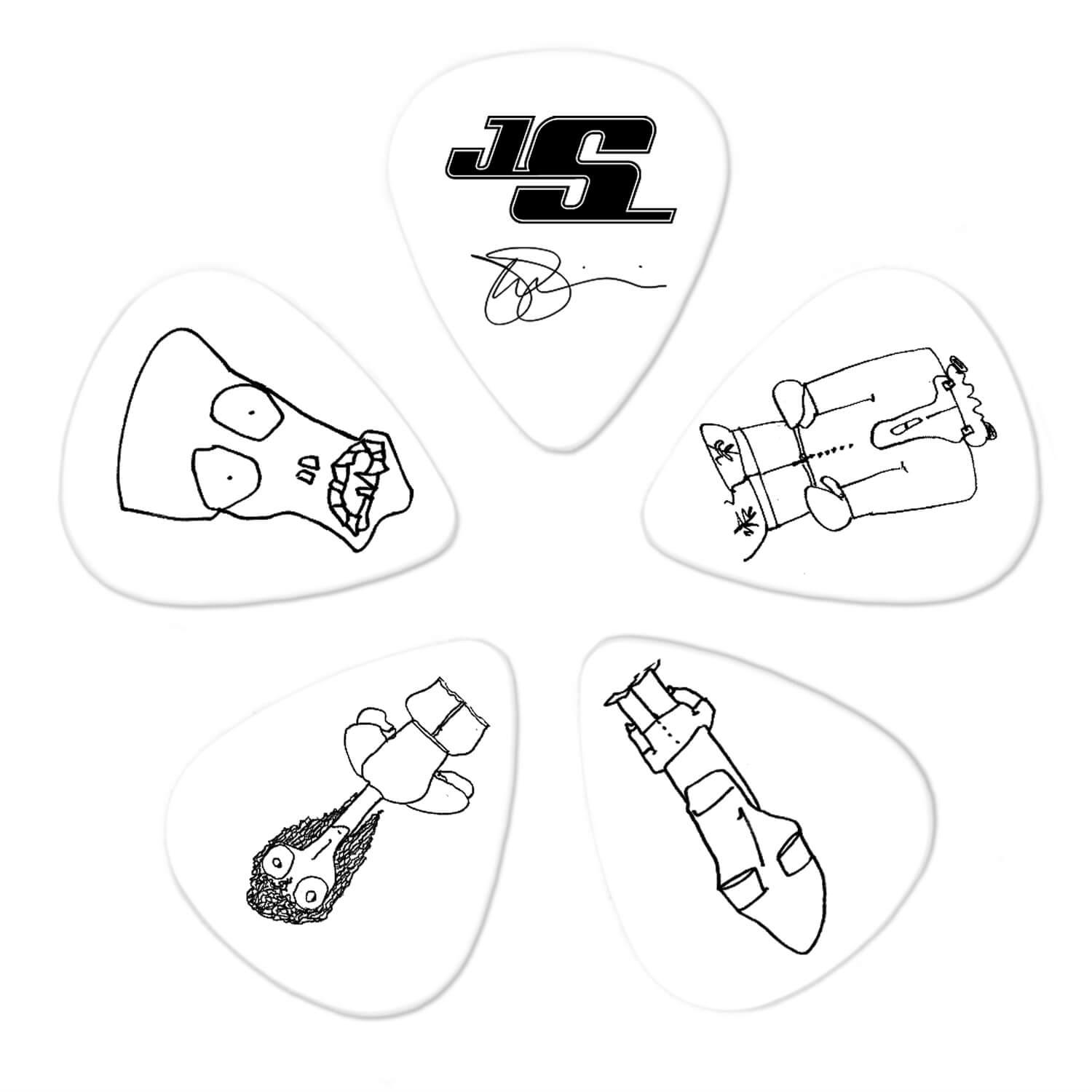 Planet Waves 1CWH4-10JS Joe Satriani Medium Pena Set