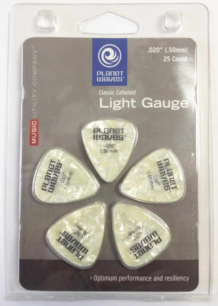 Planet Waves PW1CMPT25 Pena Celluloid MOP Sedef Light Gauge 25 Adet