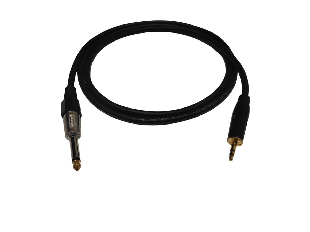 RHN R-35SCM5 3,5 mm Stereo – 6,3 mm Canon Mono Jak 5 Metre AUX Ses Kablosu