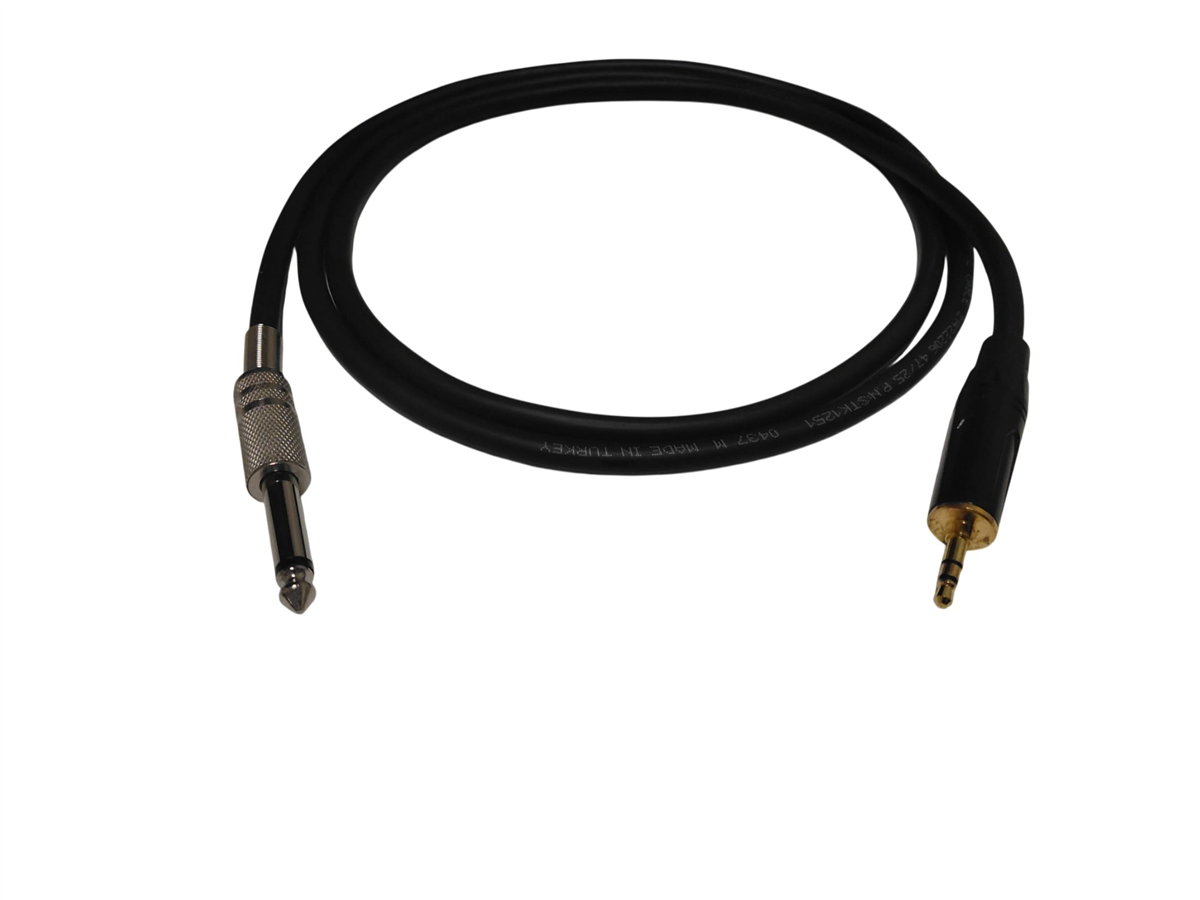RHN R-35SSM15 3,5 mm Canon Stereo – 6,3 mm Silver Mono Jak 1,5 Metre AUX Ses Kablosu